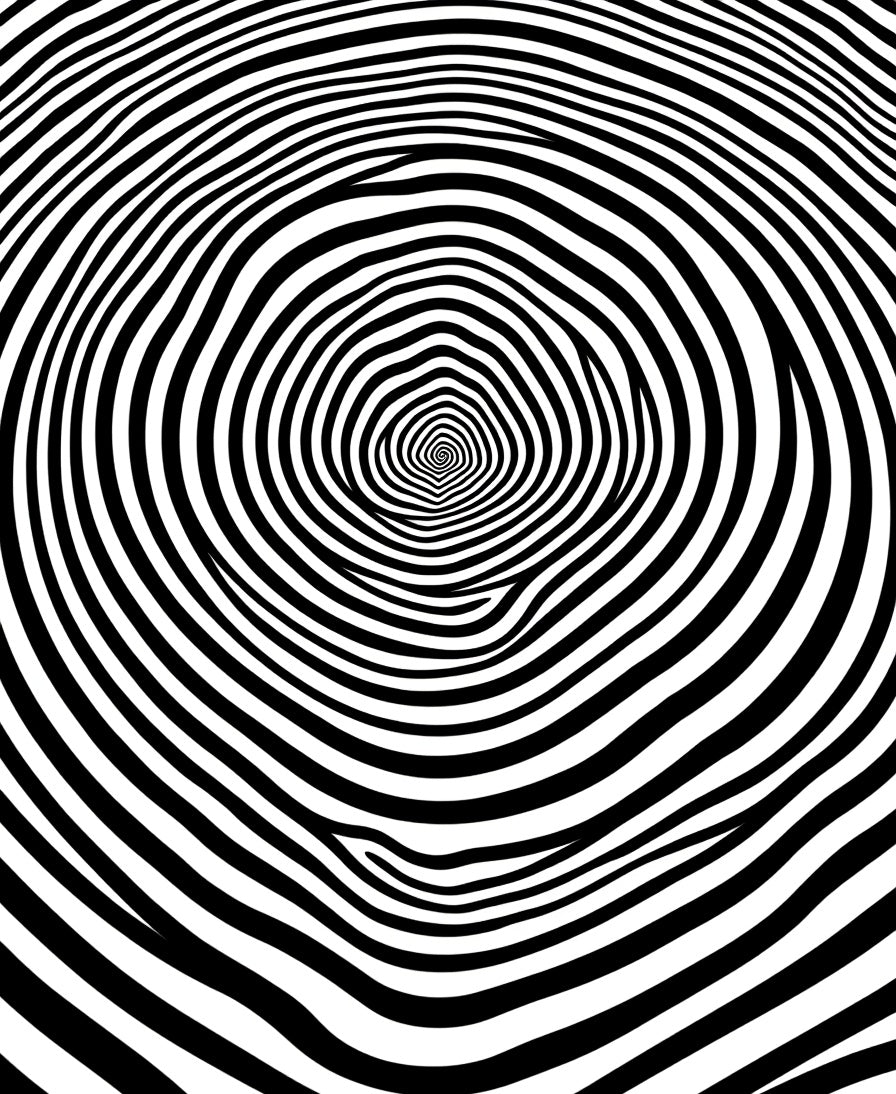 Abstract Swirl Optical Illusion Rug