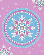 Winter Mandala Snowflake Style Rug