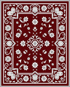 Rich Floral Vines Medallions Classic Rug