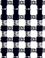 Classic Black White Plaid Houndstooth Rug