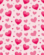 Cute Pink Heart Pattern Rug