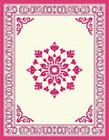 Ornate Pink Floral Mandala Design Rug