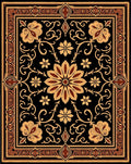 Ornate Floral Pattern Rug