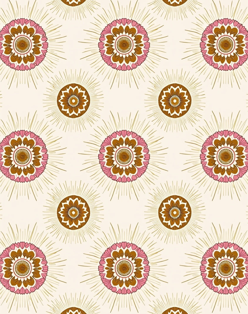 Radiant Floral Motif Pattern Design Rug