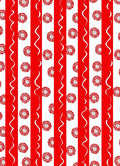 Red White Pinwheel Stripe Rug