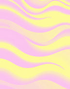 Pink Yellow Wavy Gradient Rug