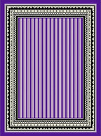 Purple Striped With Bold Border Design Rug