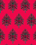 Bold Teal Burgundy Floral Pattern Rug