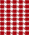 Classic Red Houndstooth Pattern Rug
