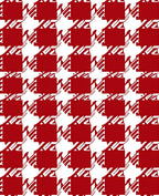 Classic Red Houndstooth Pattern Rug