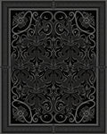 Classic Floral Swirls Gray Pattern Rug