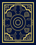 Art Deco Golden Rose Laurel Motif Rug