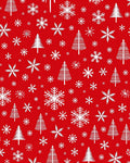 Winter Snowflakes Trees Pattern Design Rug