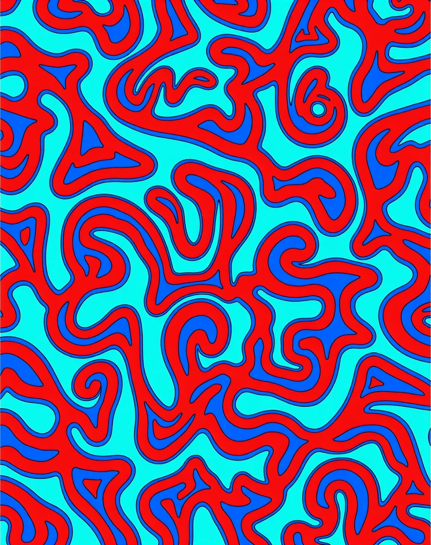 Bold Abstract Swirls Design Rug