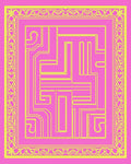 Geometric Abstract Maze Pattern Rug