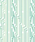 Mint Green Abstract Line Pattern Rug