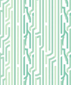 Mint Green Abstract Line Pattern Rug