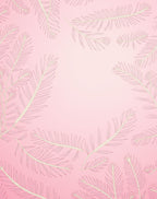 Delicate Feather Patterned Pink Rug