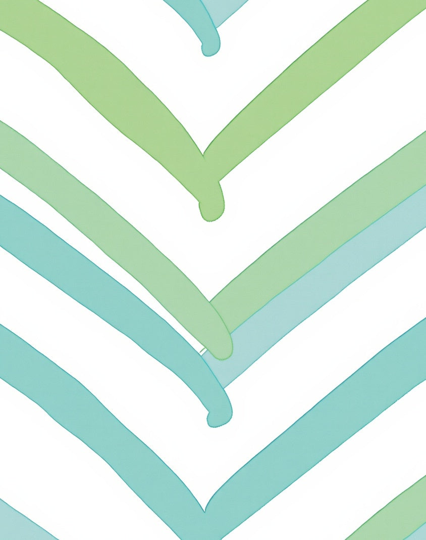 Verdant Teal Chevron Pattern Rug