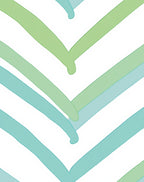 Verdant Teal Chevron Pattern Rug