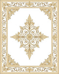 Elegant Cream Floral Decorative Pattern Rug