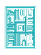 Geometric Maze Pattern Design Rug
