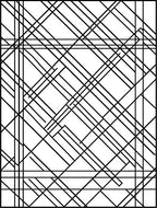 Black And White Geometric Lines Rug