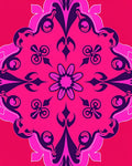 Vibrant Paisley Floral Pattern Rug