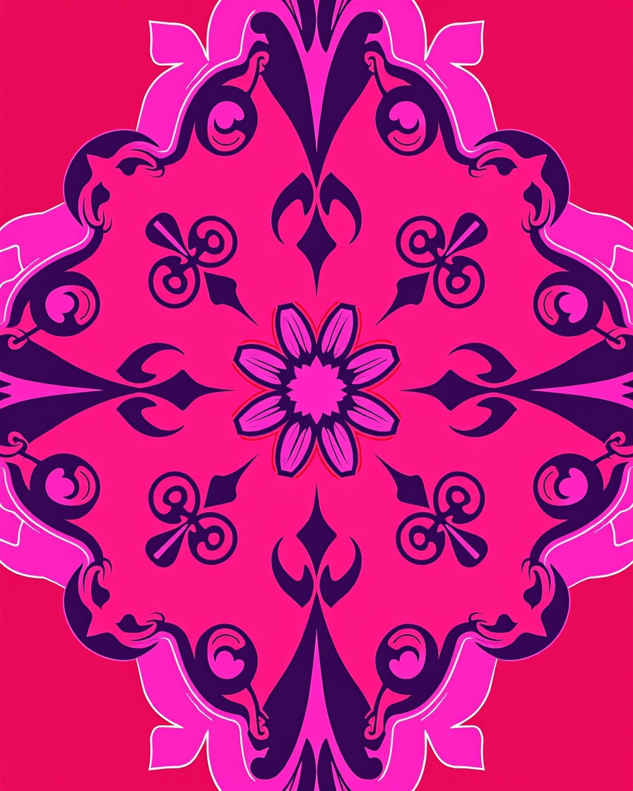 Vibrant Paisley Floral Pattern Rug