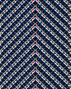 Intricate Navy Geometric Pattern Rug