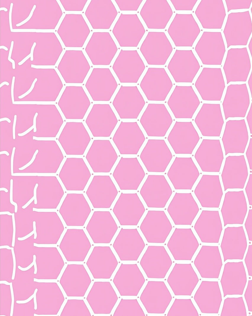 Modern Geometric Hexagon Pattern Rug