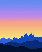 Gradient Mountain Layer Rug