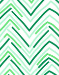 Green Chevron Stripes Design Rug