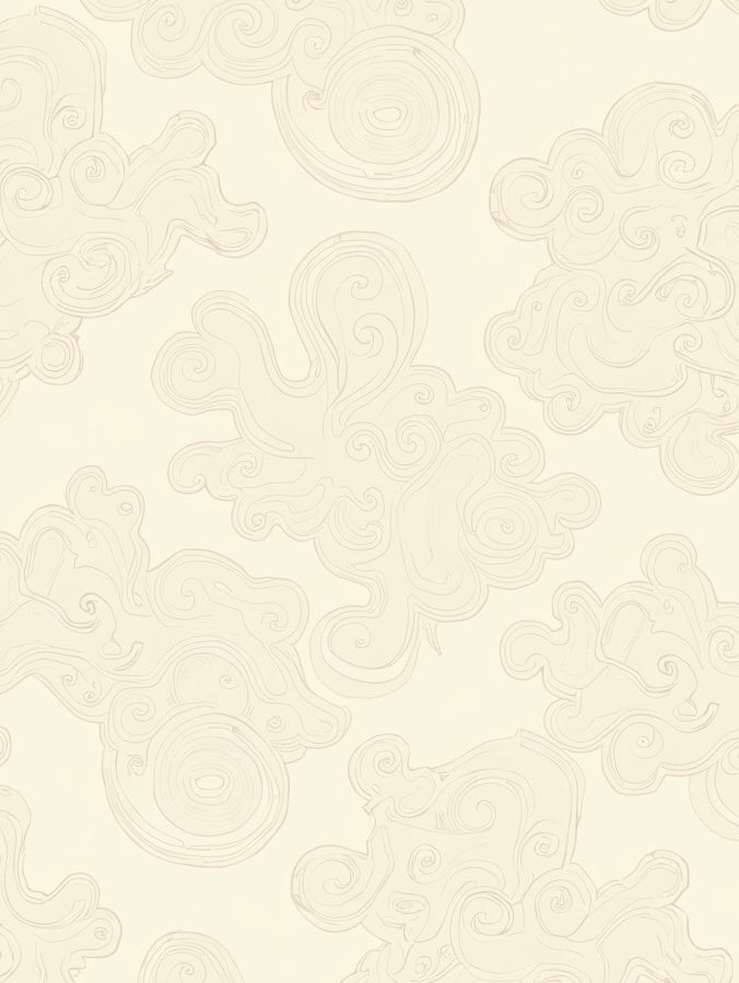 Cloud Swirl Pattern Lines Rug