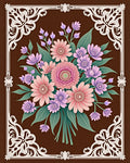 Ornate Floral Bouquet Patterned Rug