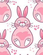 Sweet Pink Bunny Pattern Rug
