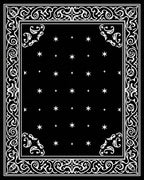 Ornate Star And Scroll Pattern Design Rug