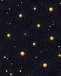 Dark Floral Sunburst Arrangement Rug