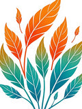 Tropical Feather Bold Pattern Rug