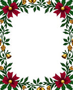 Festive Burgundy Bow Green Leaf Bells Rug