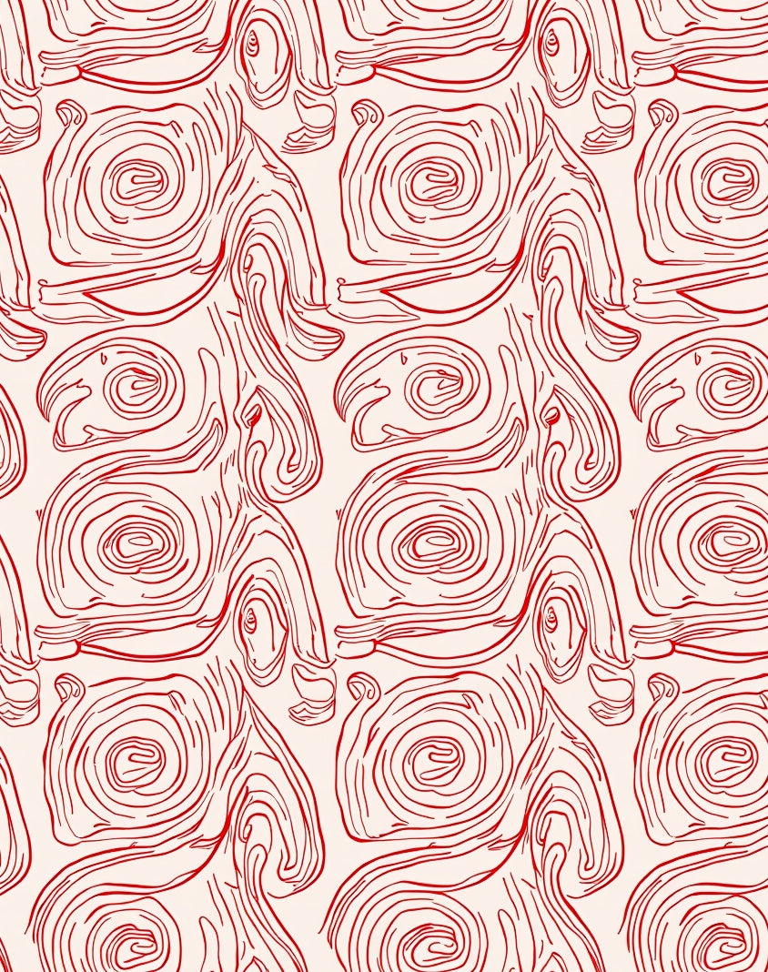 Organic Swirl Wood Grain Pattern Rug