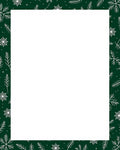 Forest Green White Winter Snowflakes Rug