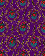 Vibrant Floral Pattern With Gold Foliage Rug