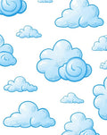 Whimsical Sky Cloud Pattern Design Rug