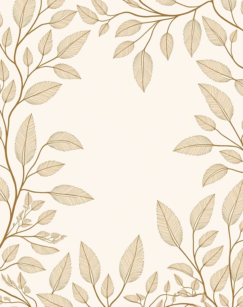 Elegant Leaf Vines Design Rug