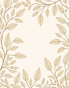 Elegant Leaf Vines Design Rug