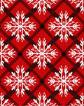 Red Buffalo Snowflake Pattern Rug