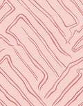 Soft Pink Abstract Wavy Lines Rug