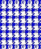 Classic Blue White Houndstooth Design Rug