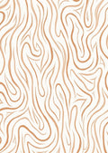 Organic Swirls Abstract Brushstroke Rug